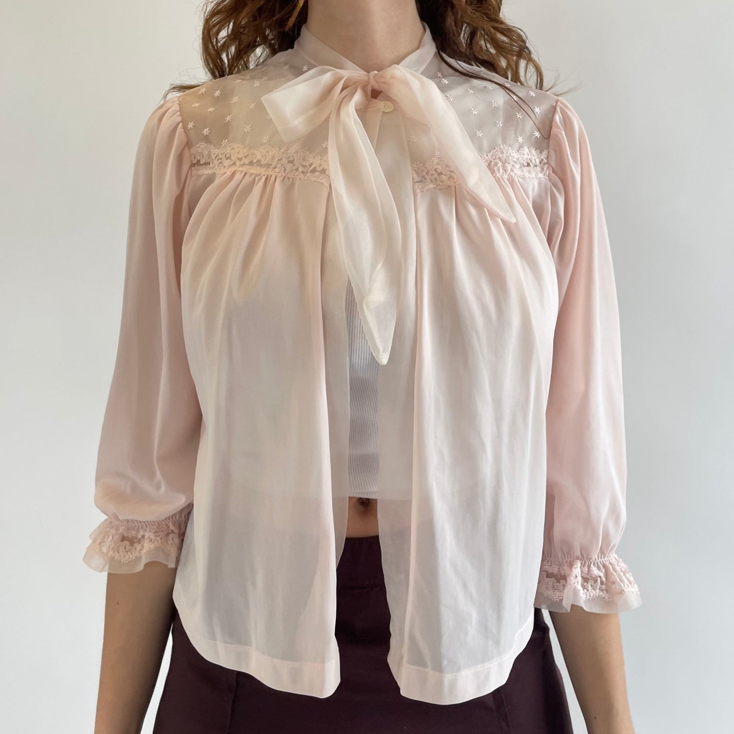 pink bed jacket