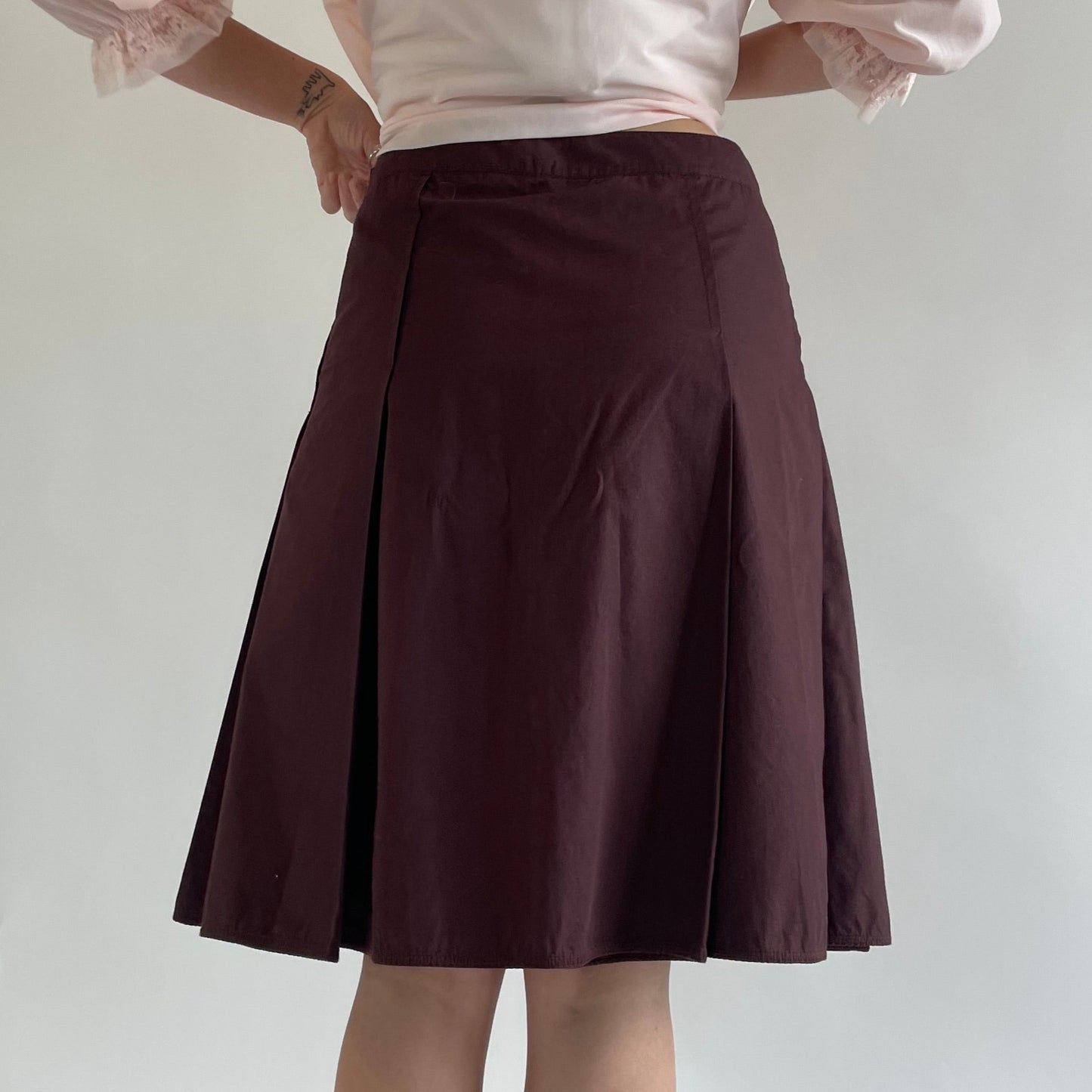 miu miu brown skirt
