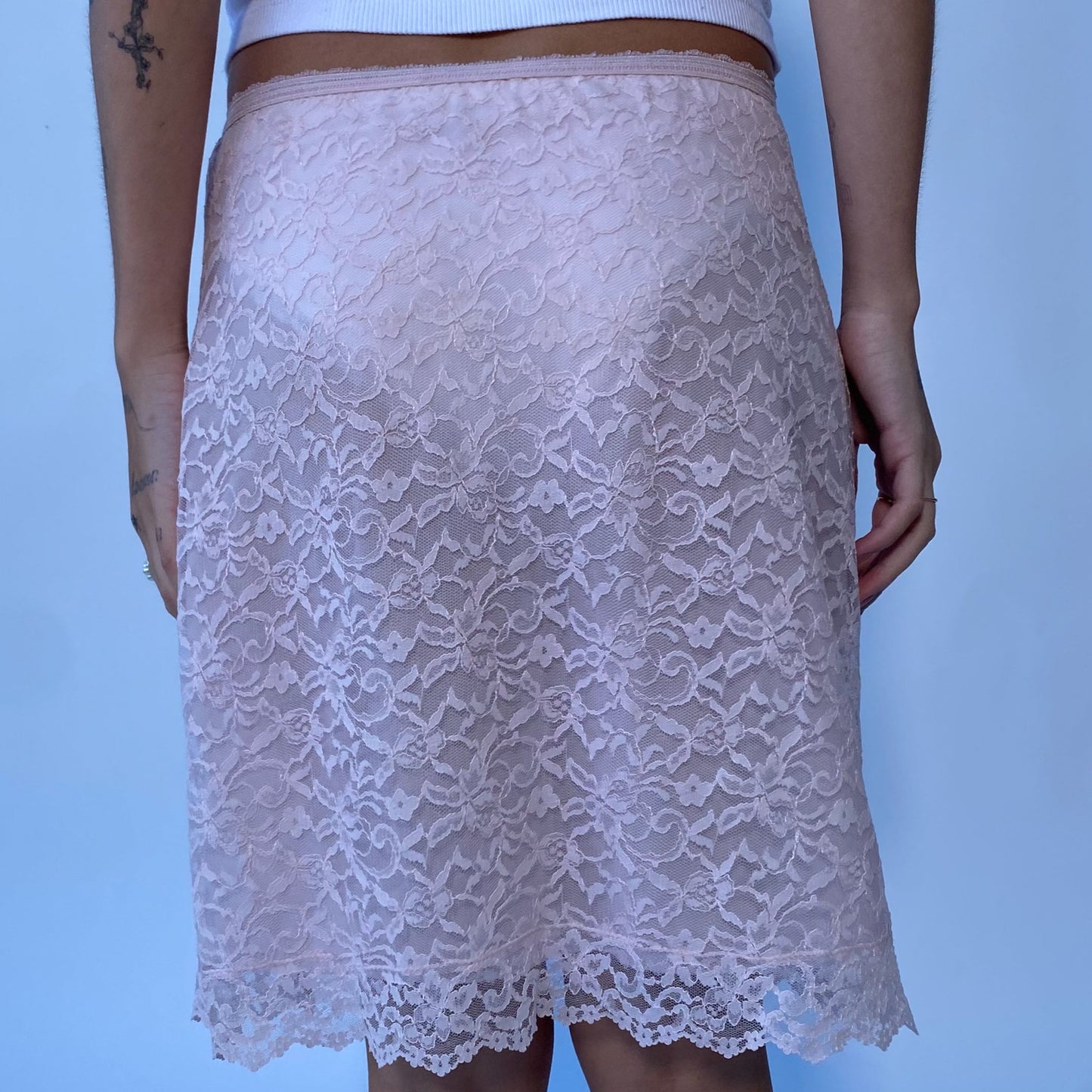 lace midi skirt