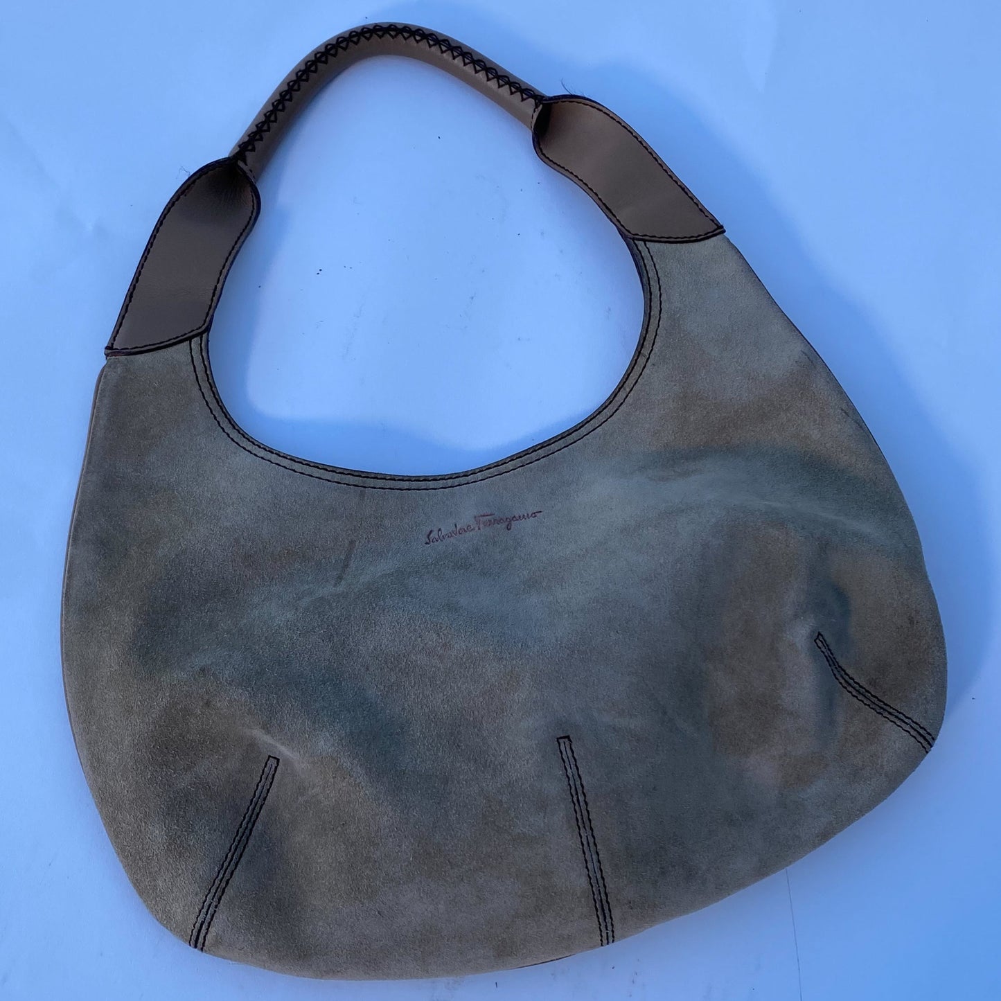 ferragamo suede purse