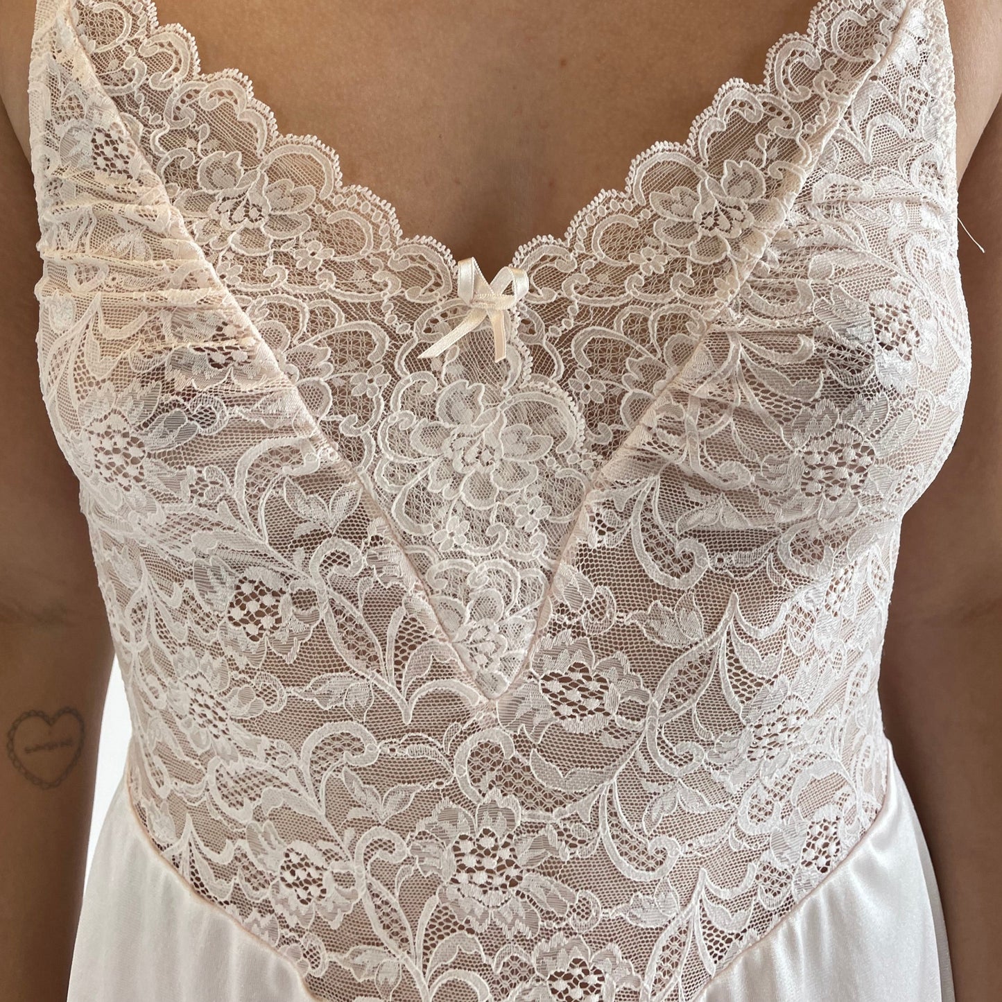 pink lace slip dress