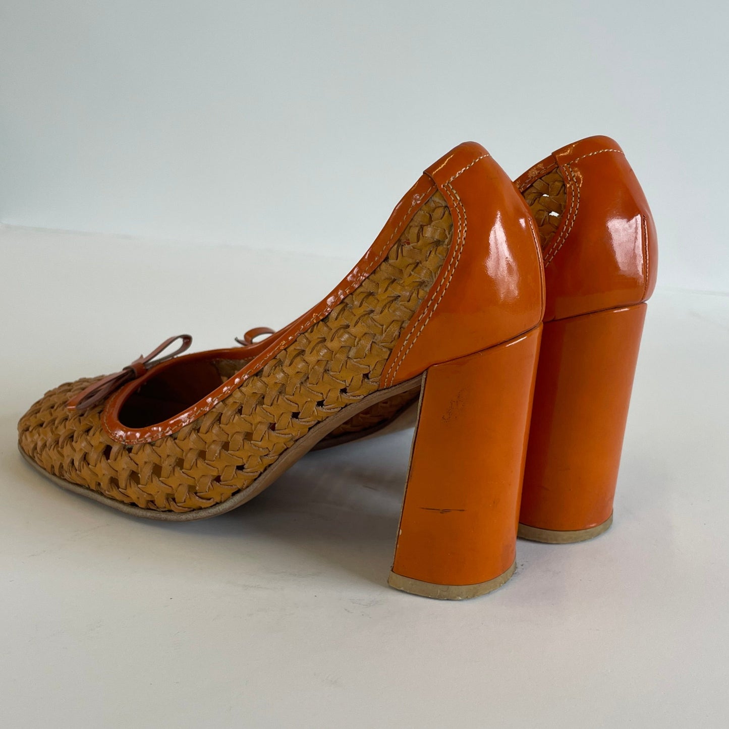 miu miu woven ballet heels