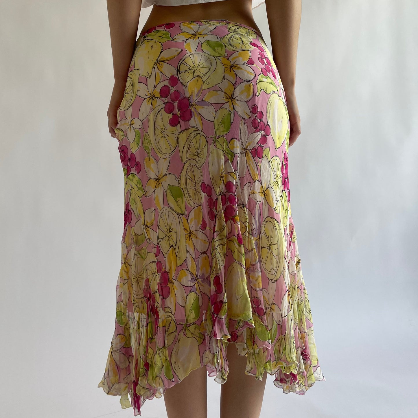 blumarine fruit skirt