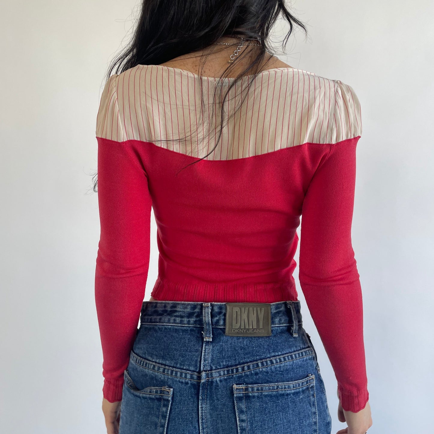 anna molinari puff sleeve cardigan