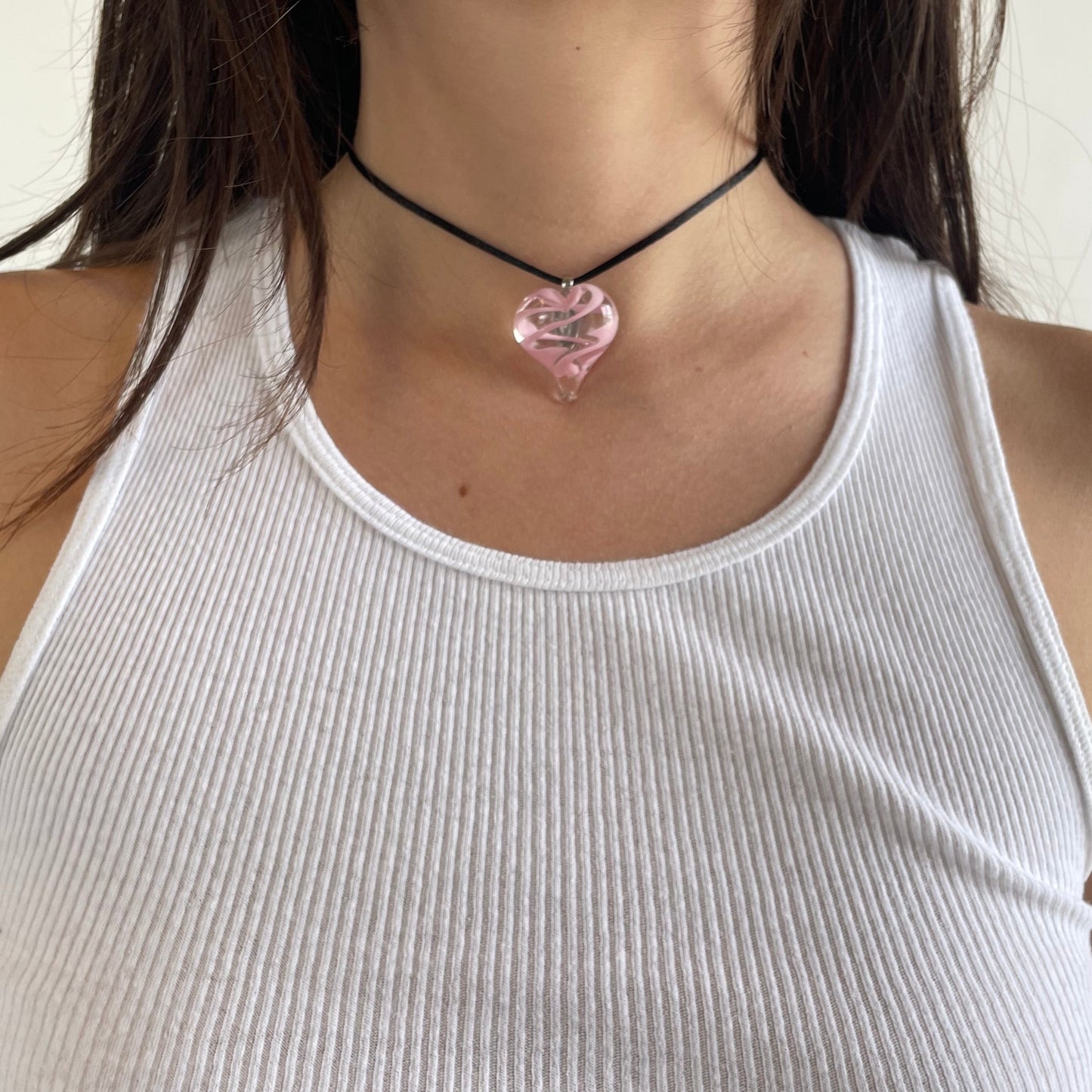 swirly heart choker
