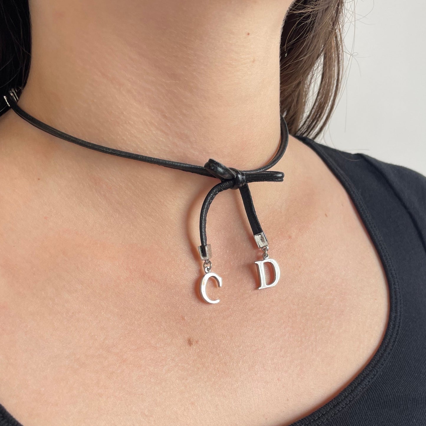 christian dior bow choker