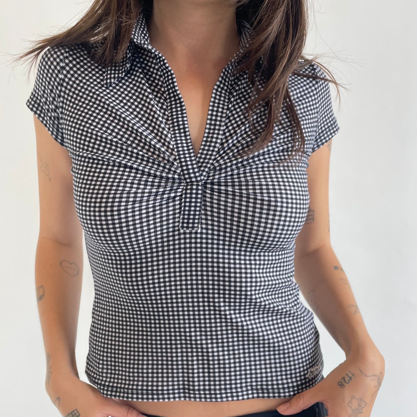 morgan de toi gingham top
