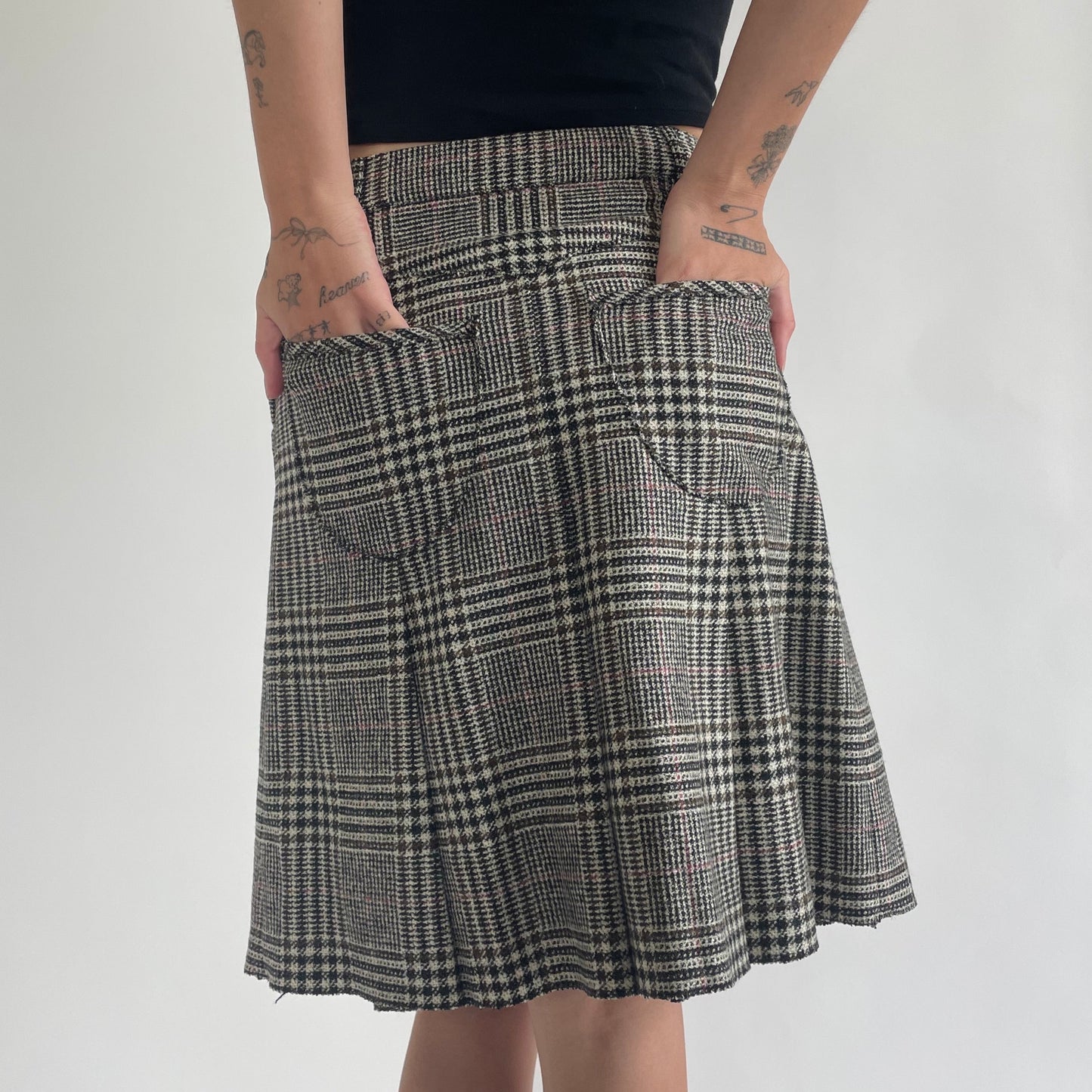 miu miu plaid skirt