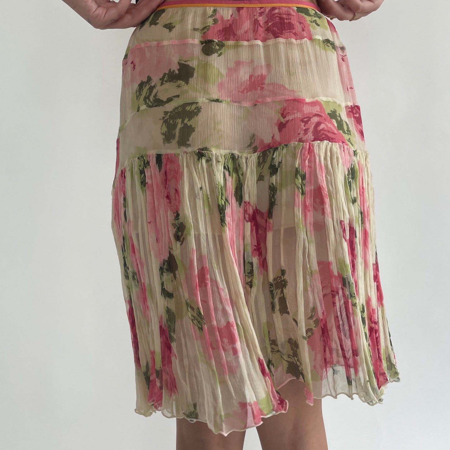 blumarine floral skirt