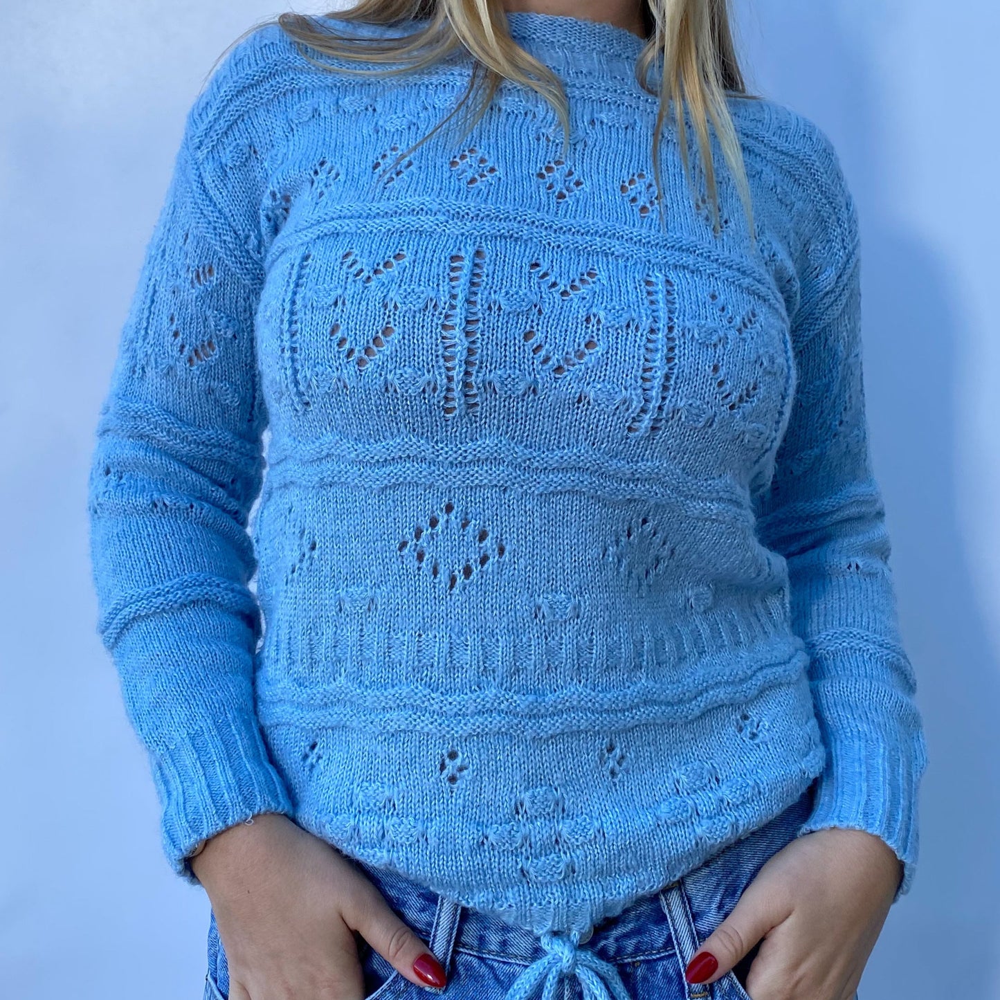 courreges blue sweater
