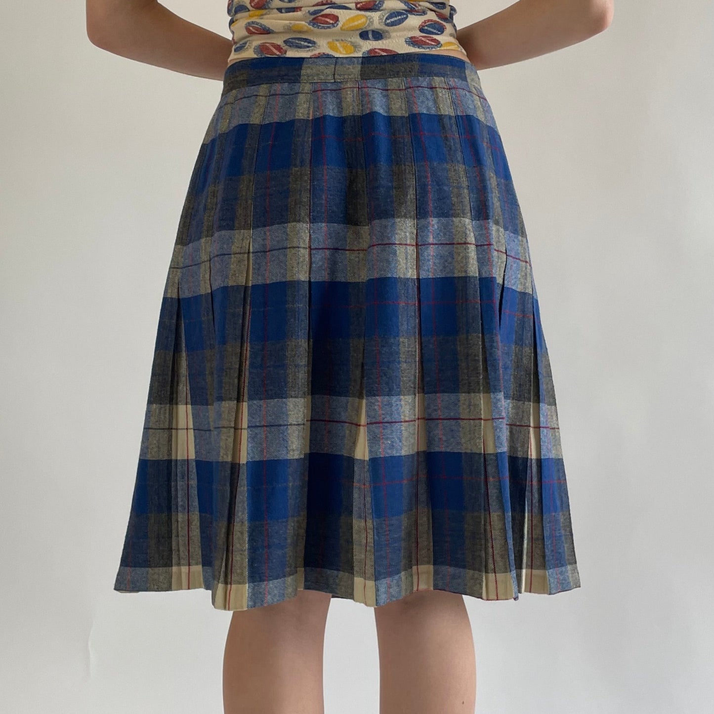 wool plaid skirt