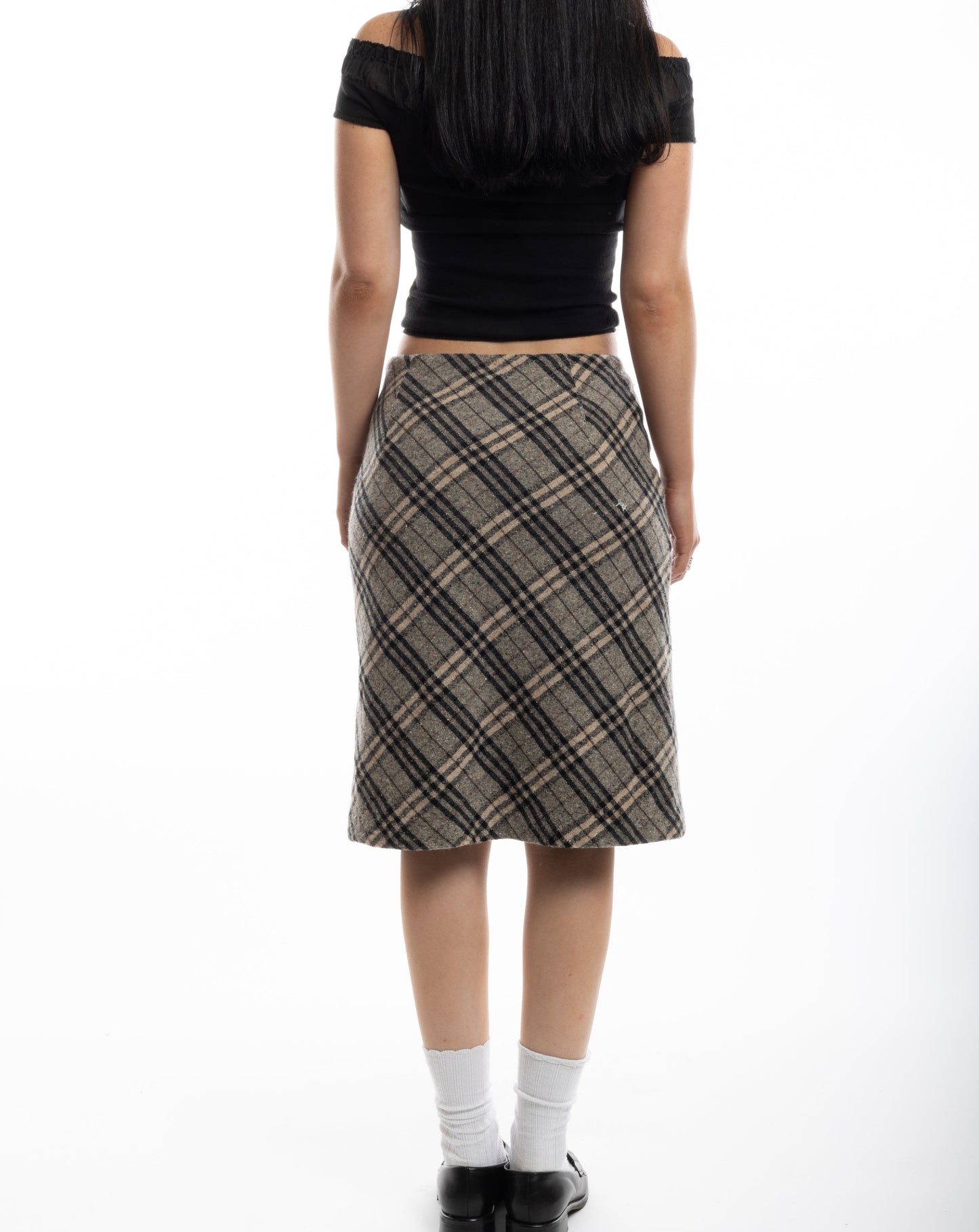 burberry midi skirt