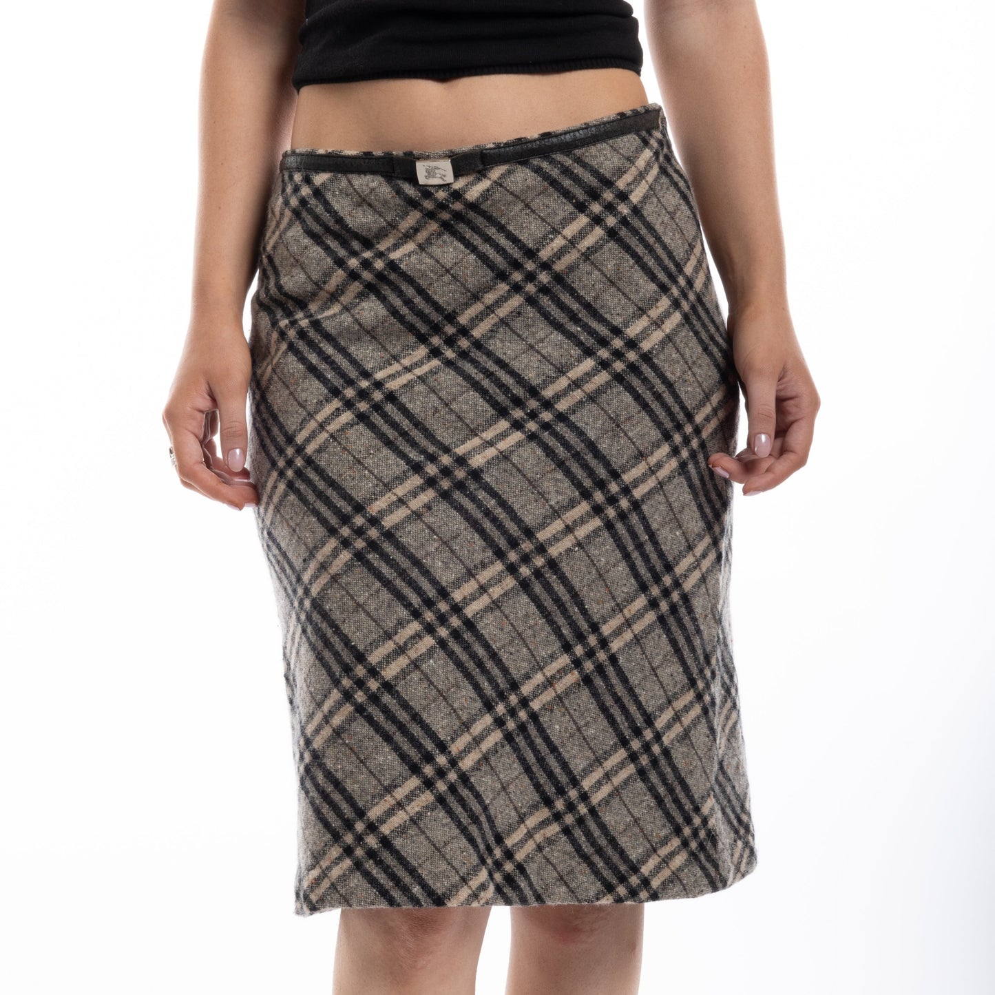 burberry midi skirt