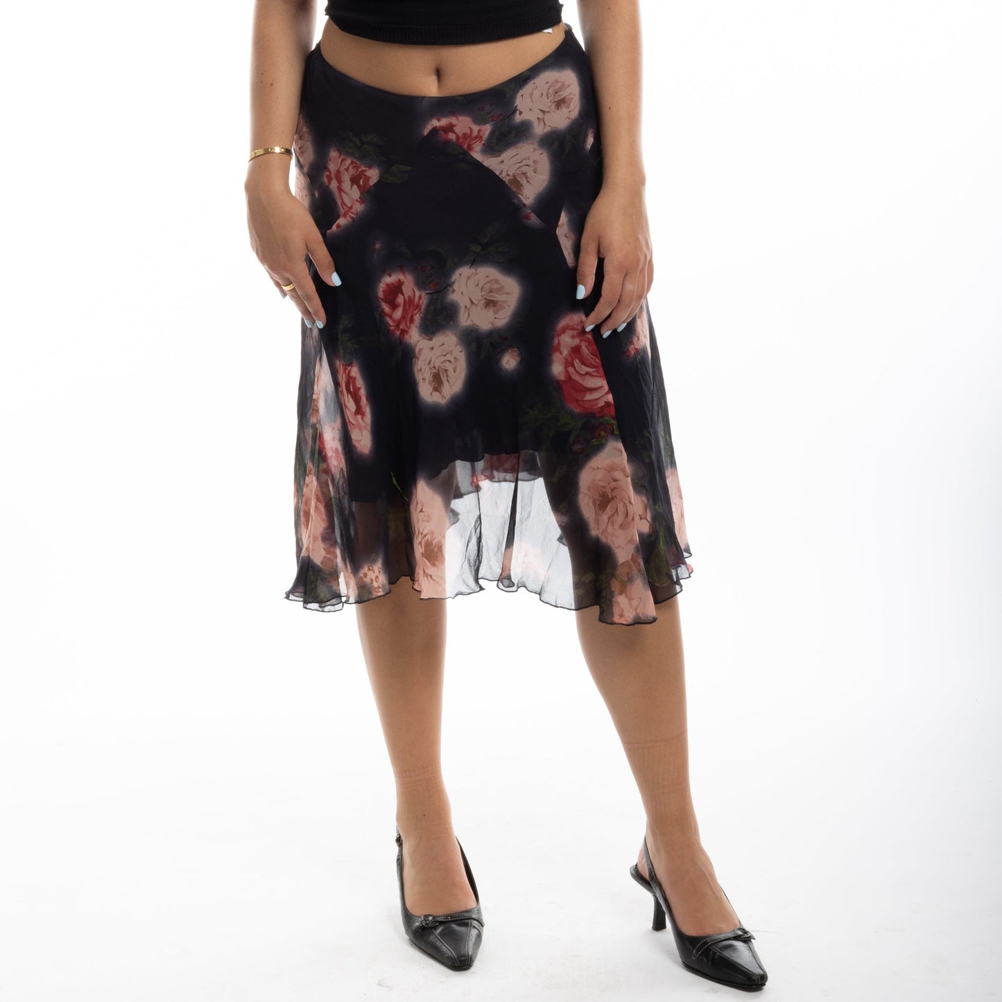 blumarine floral skirt