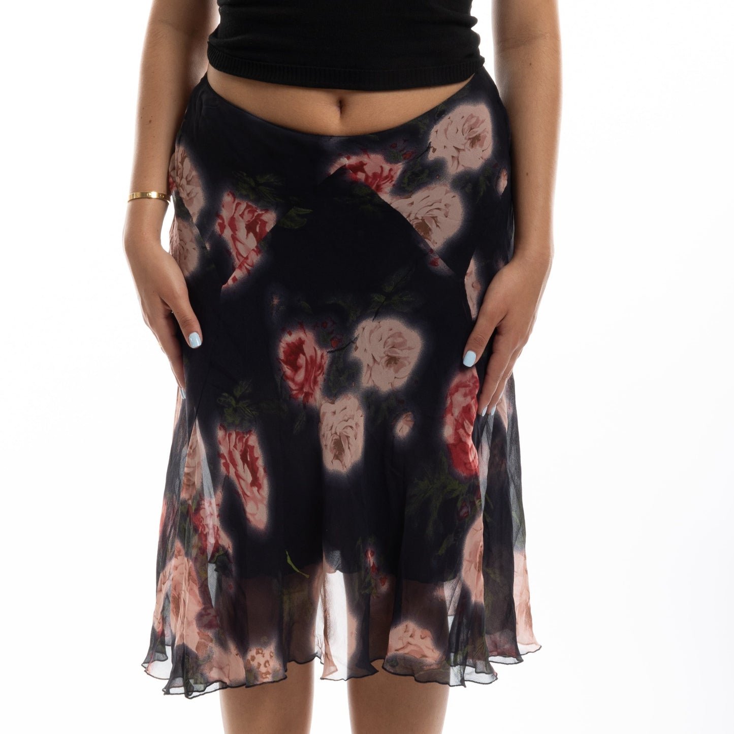 blumarine floral skirt