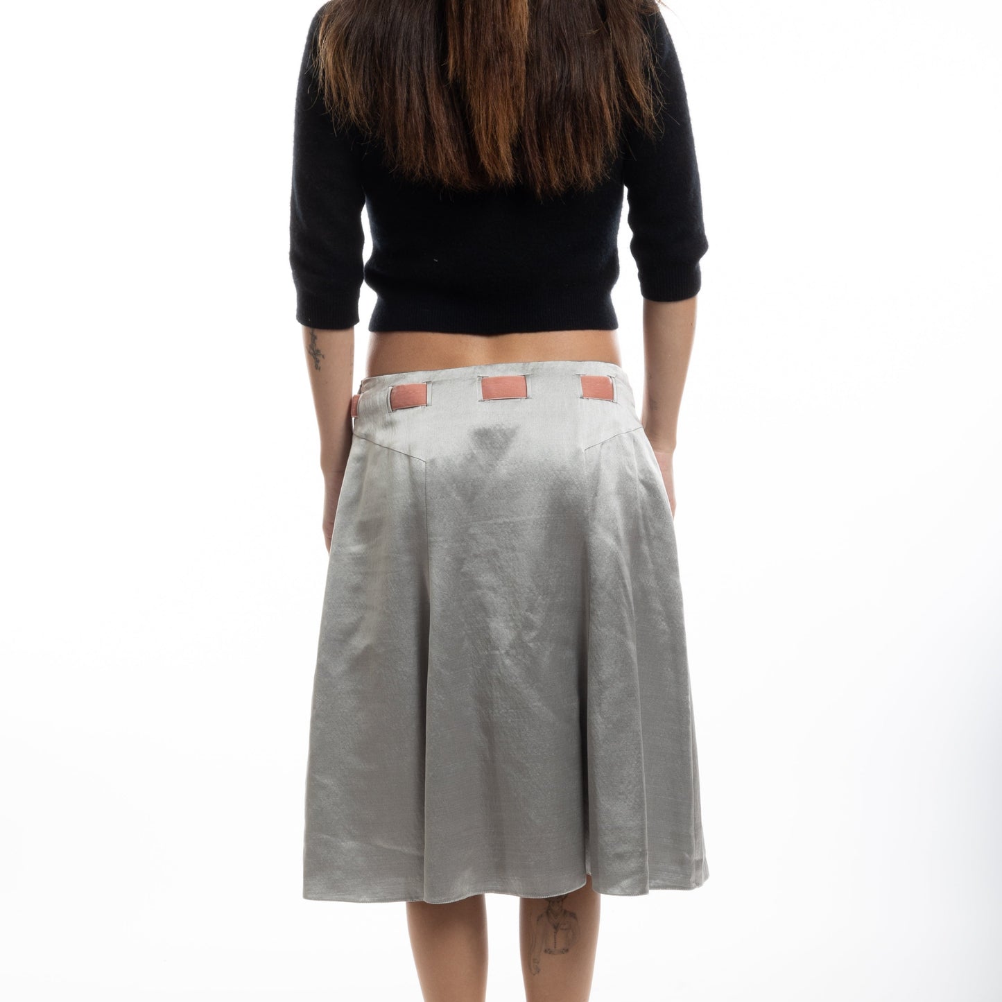 blumarine pink bow skirt
