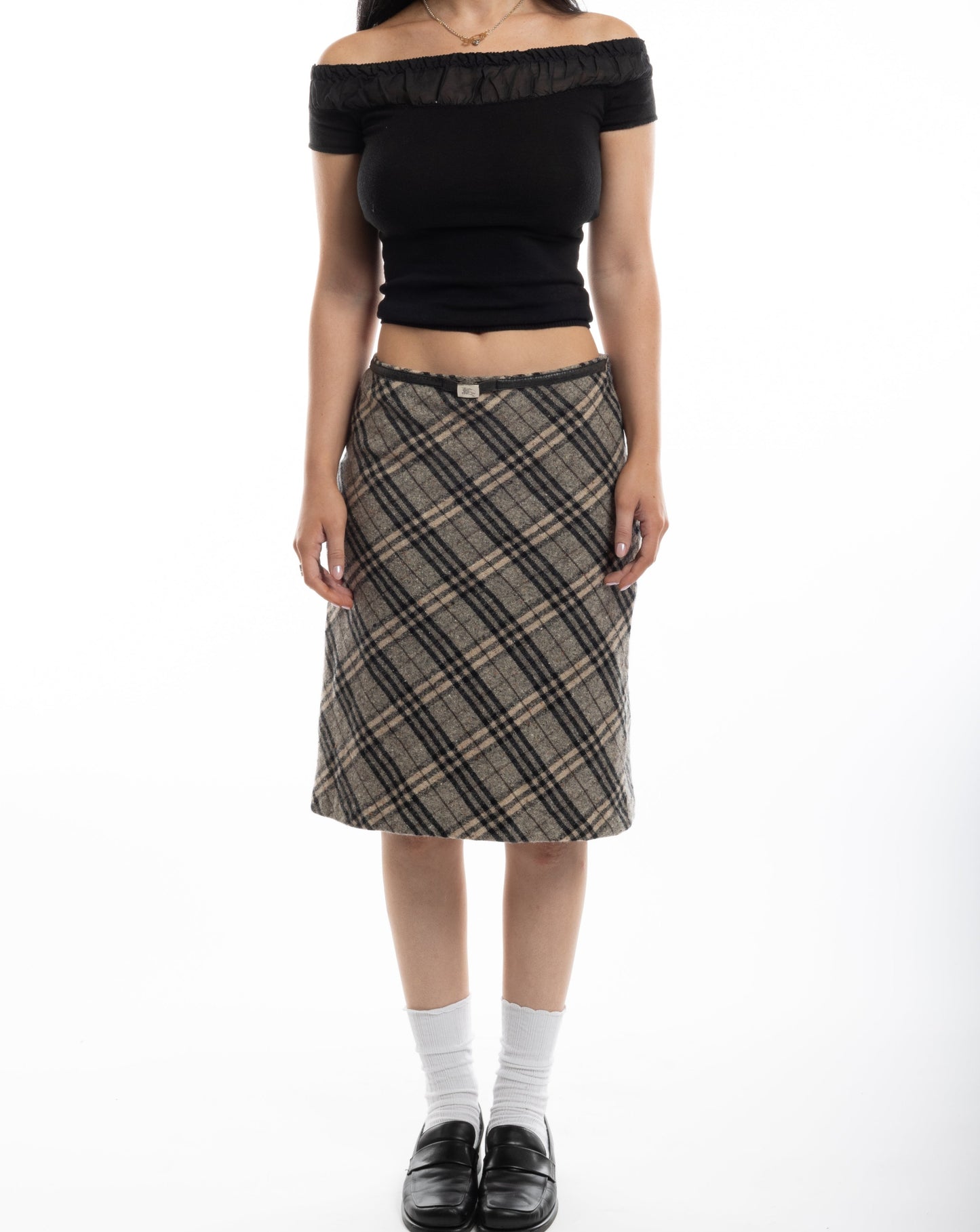 burberry midi skirt