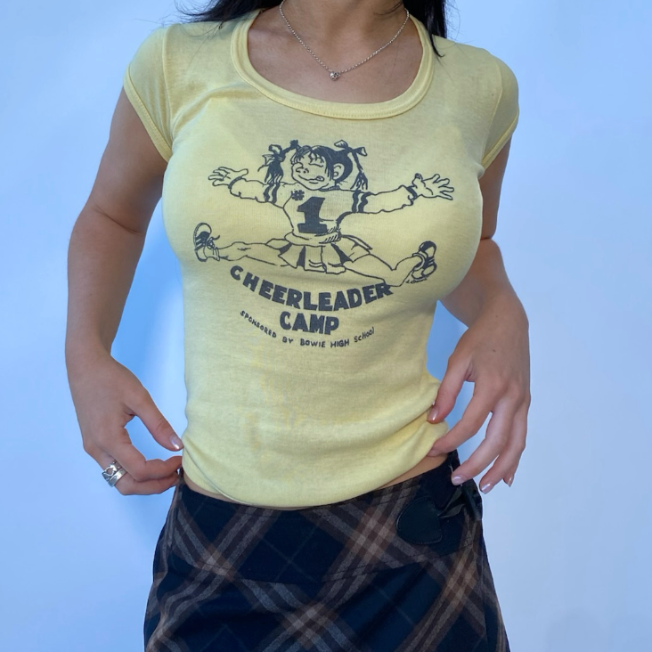 cheerleader camp baby tee