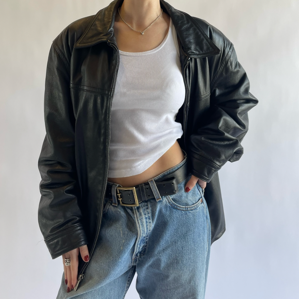 guess leather jacket