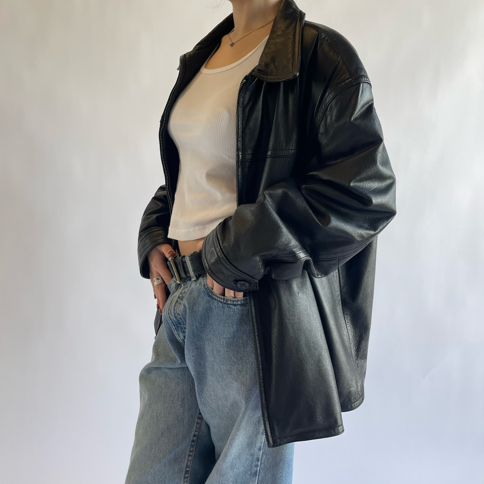 guess leather jacket