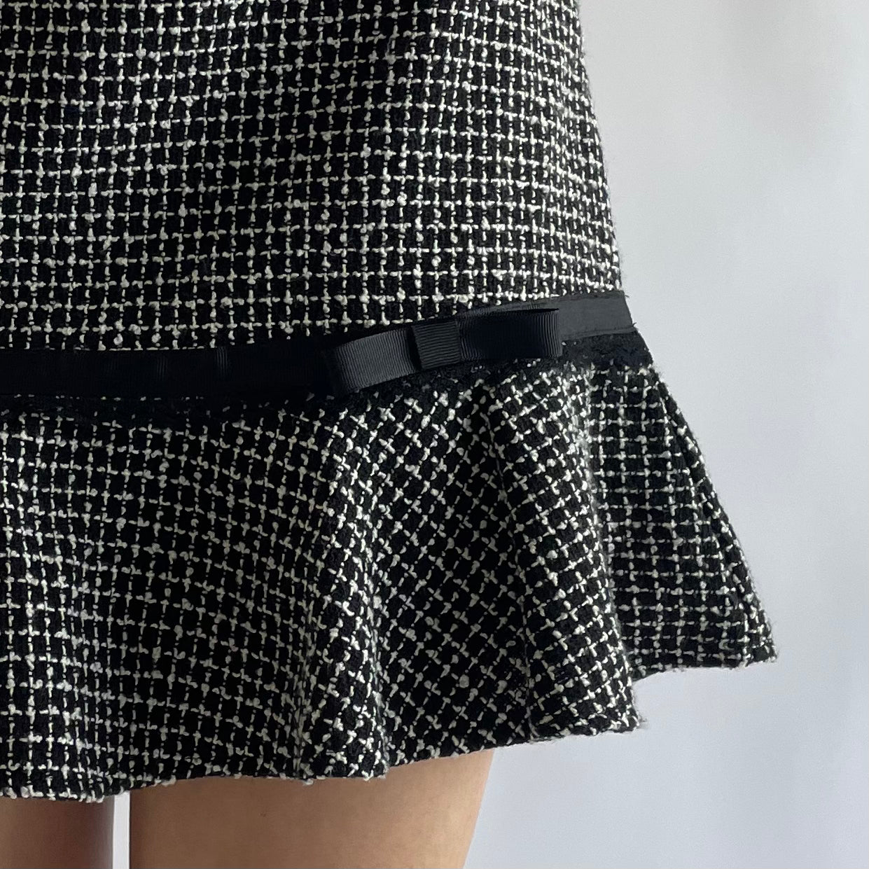 tweed mini skirt