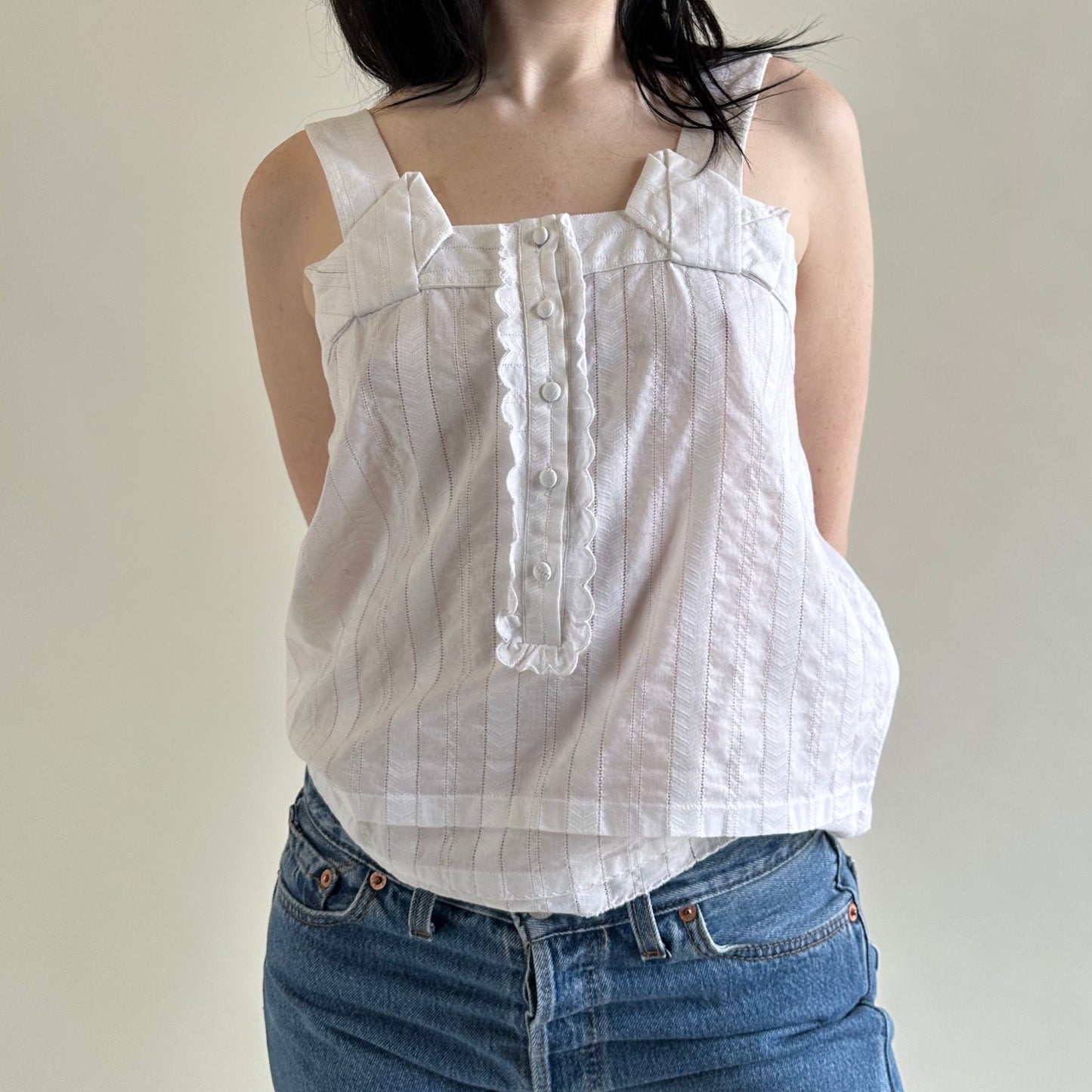 chloé white camisole