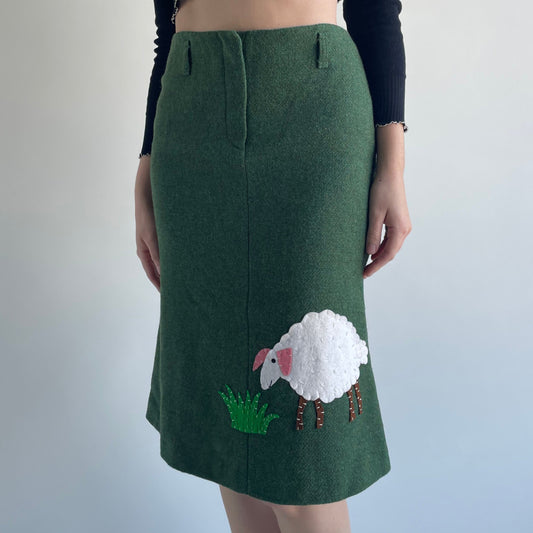 moschino wool skirt