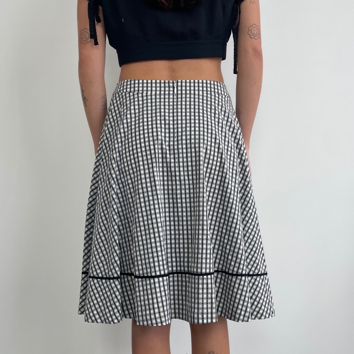 courreges gingham skirt