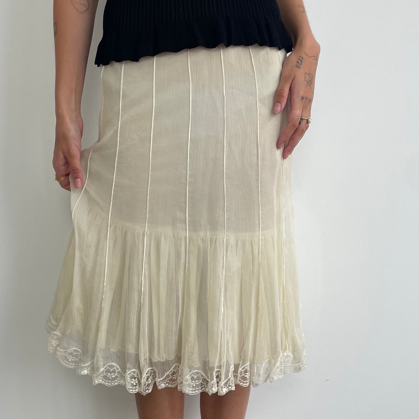 blumarine cream skirt