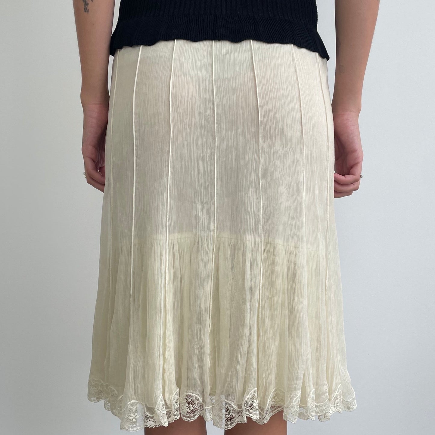 blumarine cream skirt