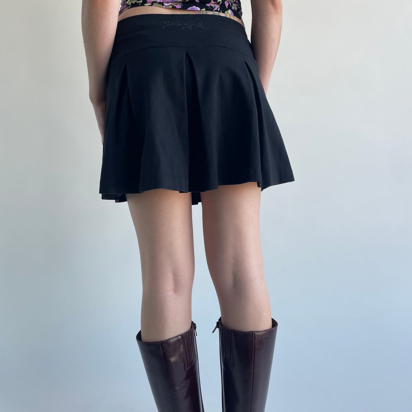 blumarine pleated mini skirt