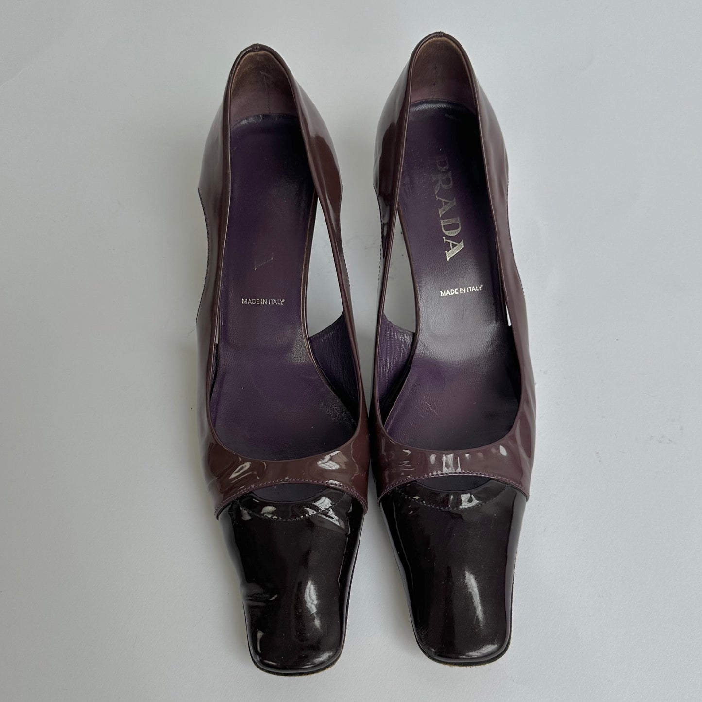 prada purple heels