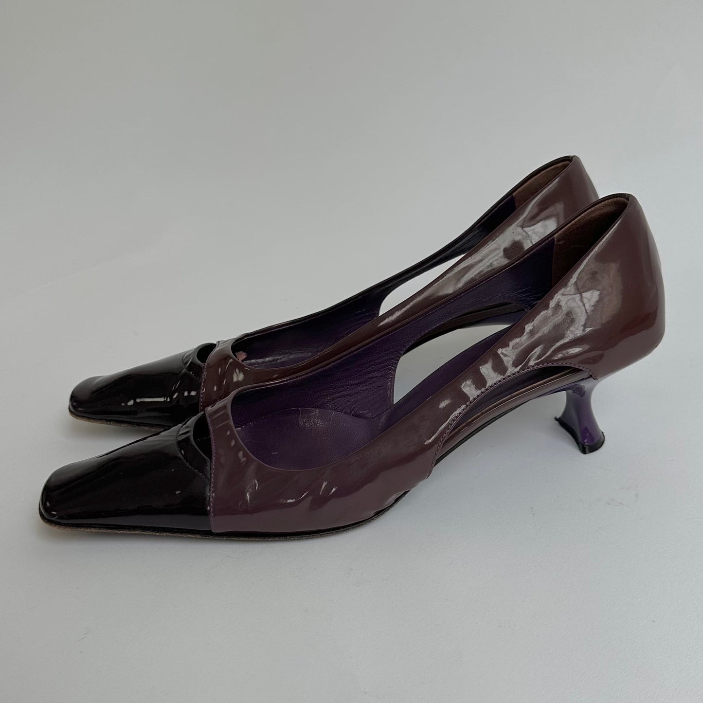 prada purple heels