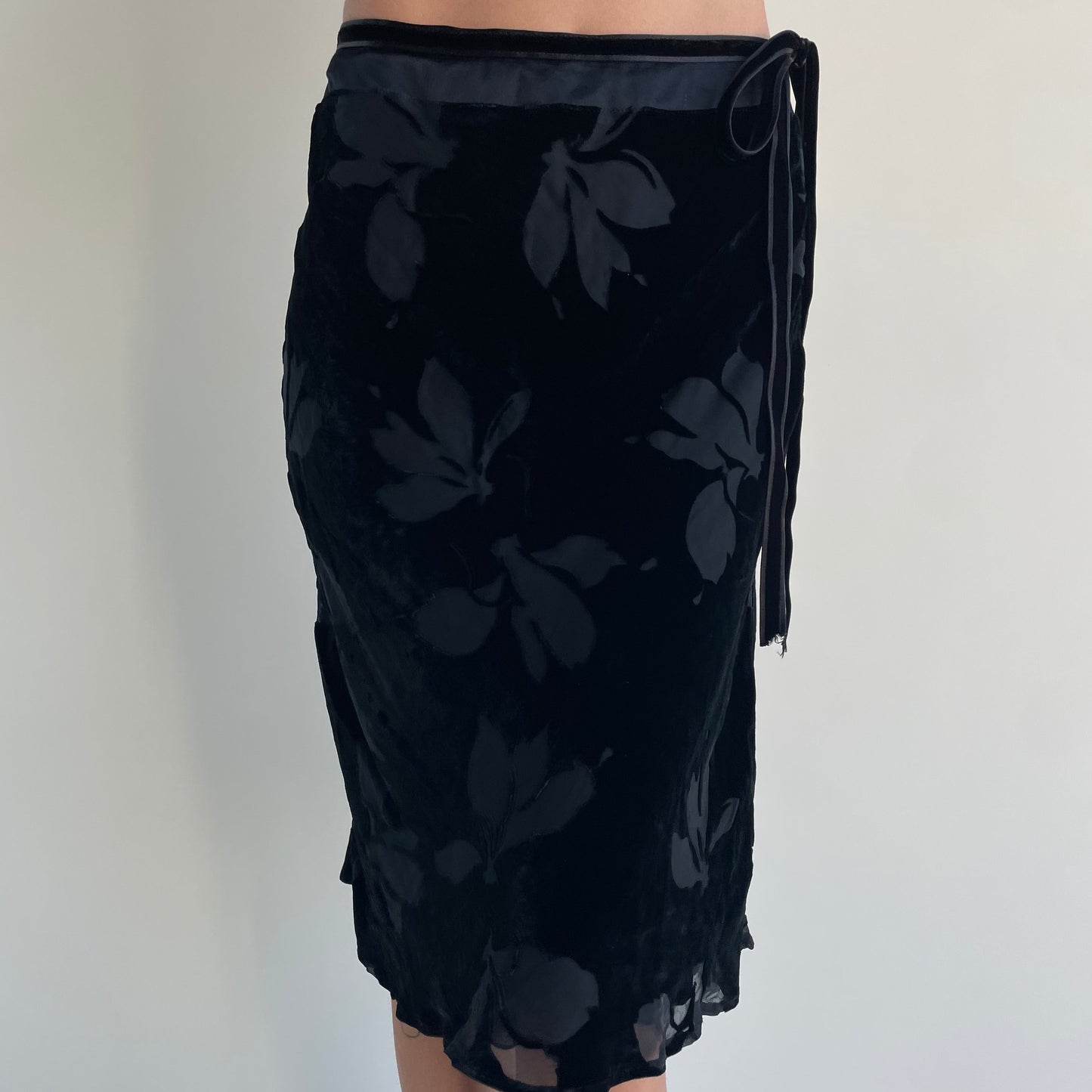 blumarine velvet skirt