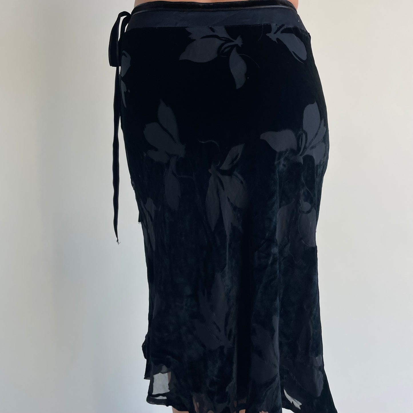 blumarine velvet skirt