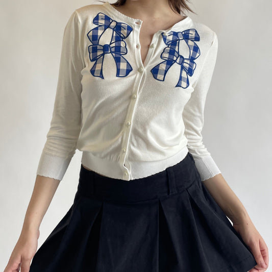 anna sui bow cardigan