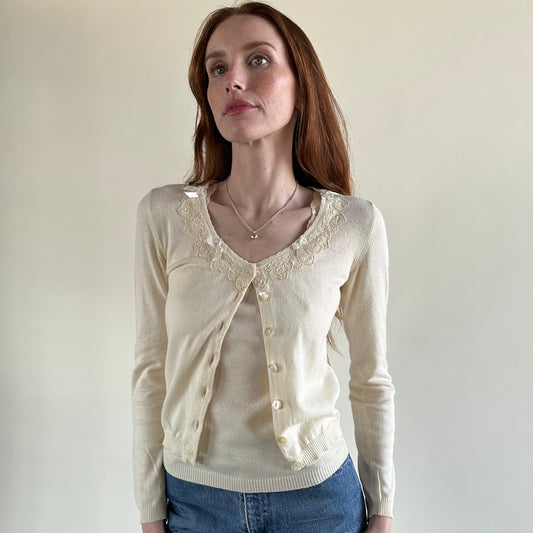 blumarine cream cardigan