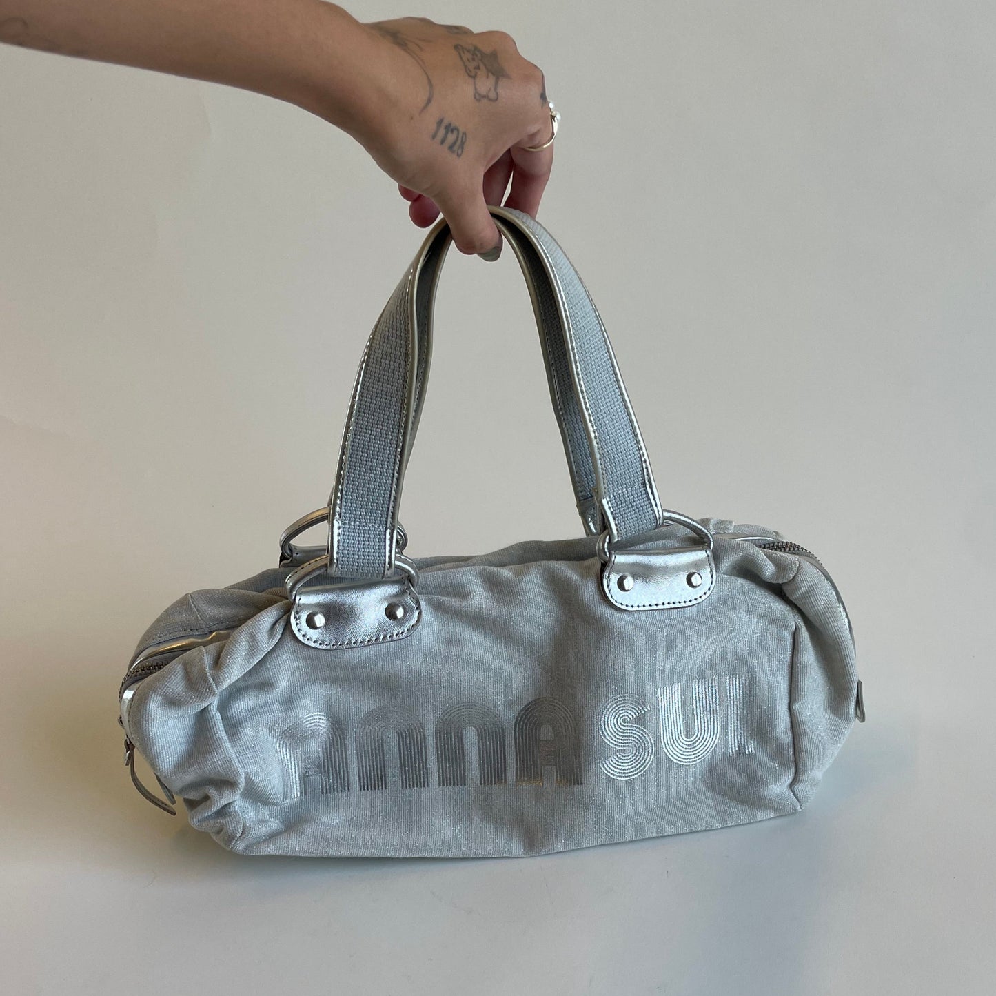 anna sui silver bag