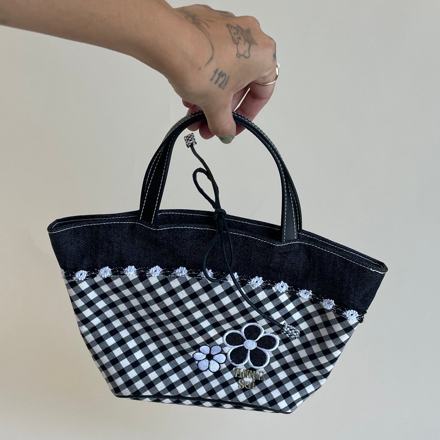 anna sui mini gingham bag