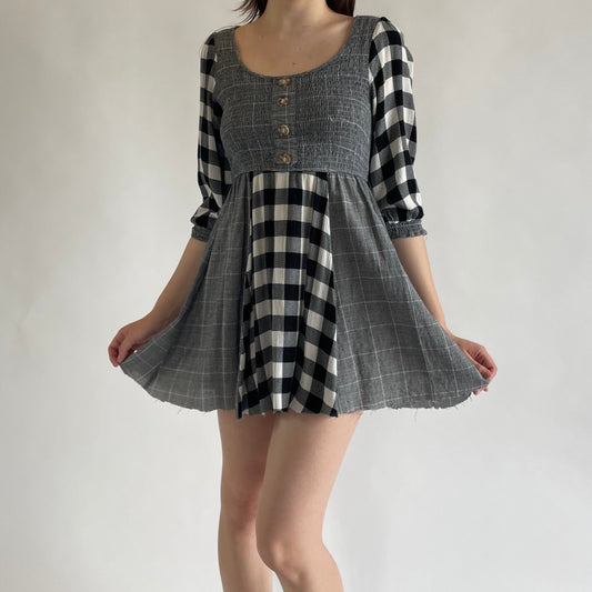 gingham mini dress