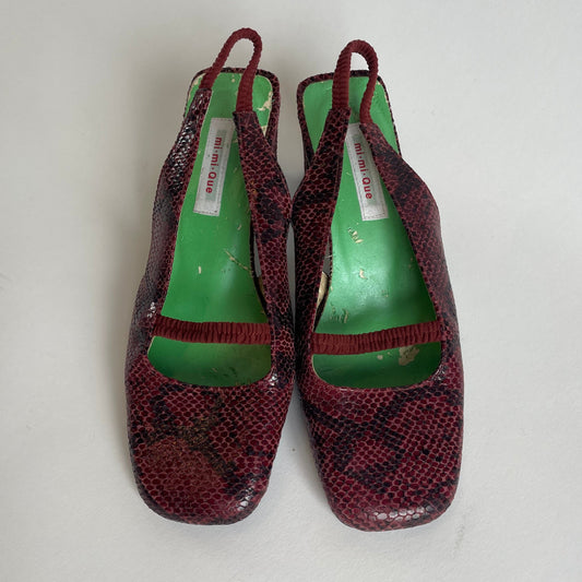 snakeskin mary janes