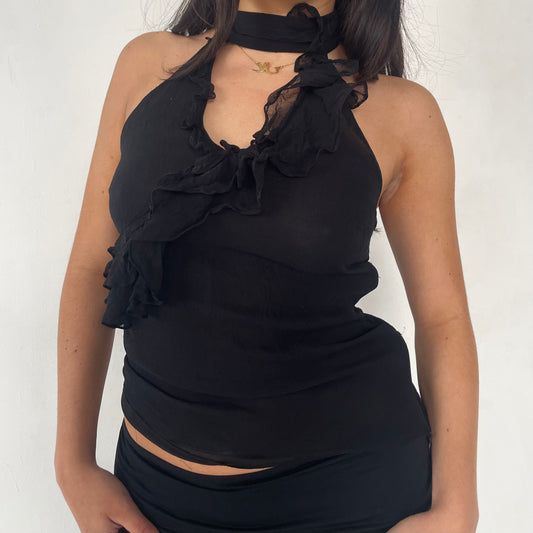 ruffle halter