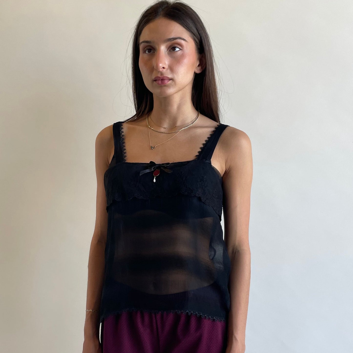 christian dior mesh camisole