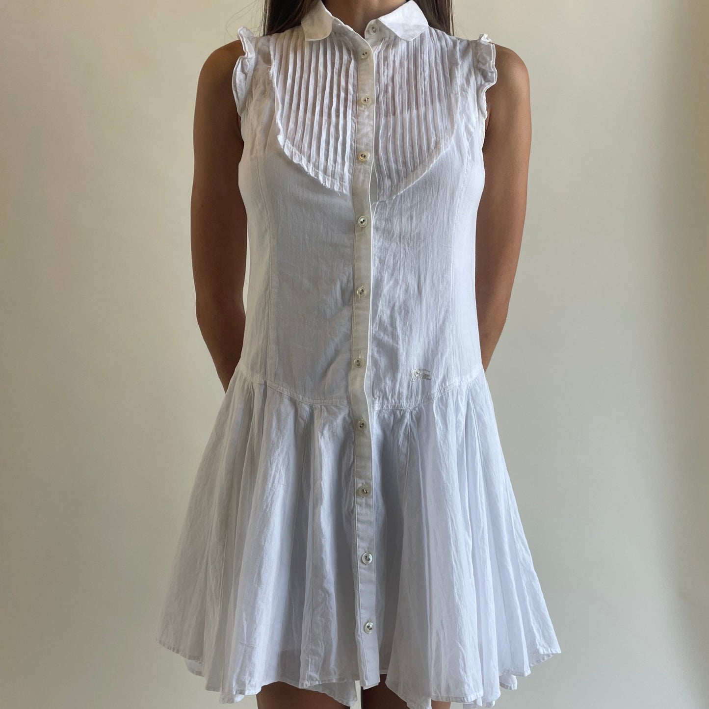 burberry white dress