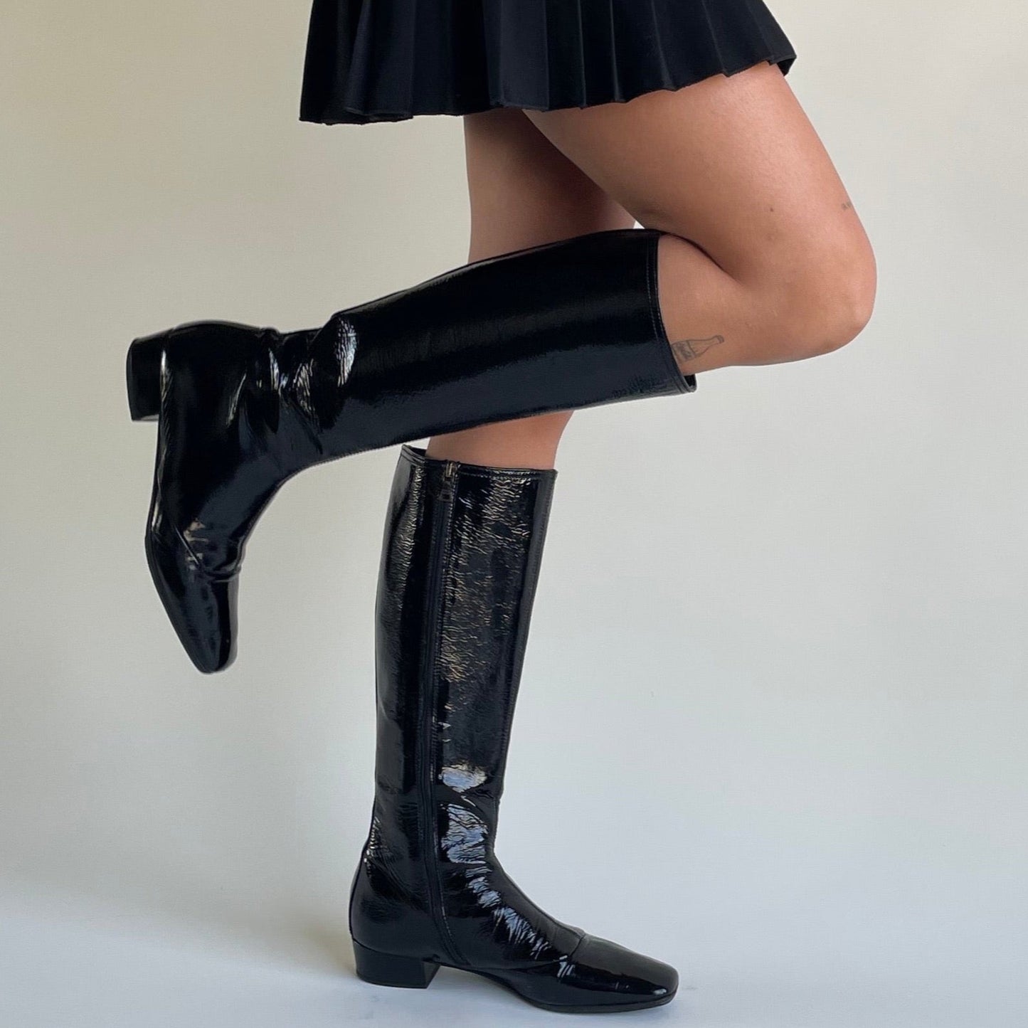 prada patent leather boots