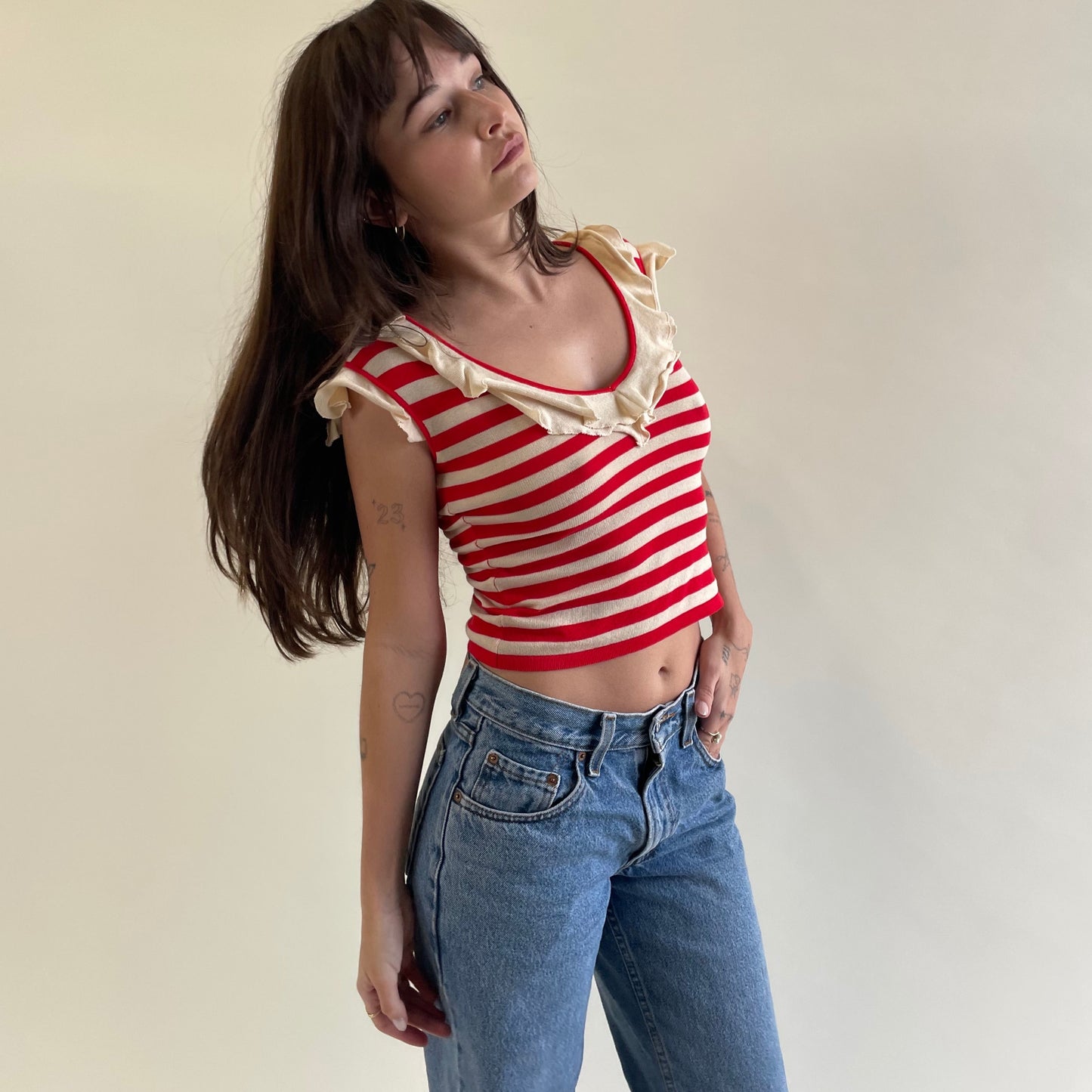 blumarine striped top