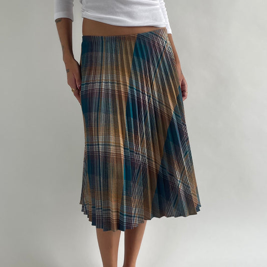 plaid pleated skirt