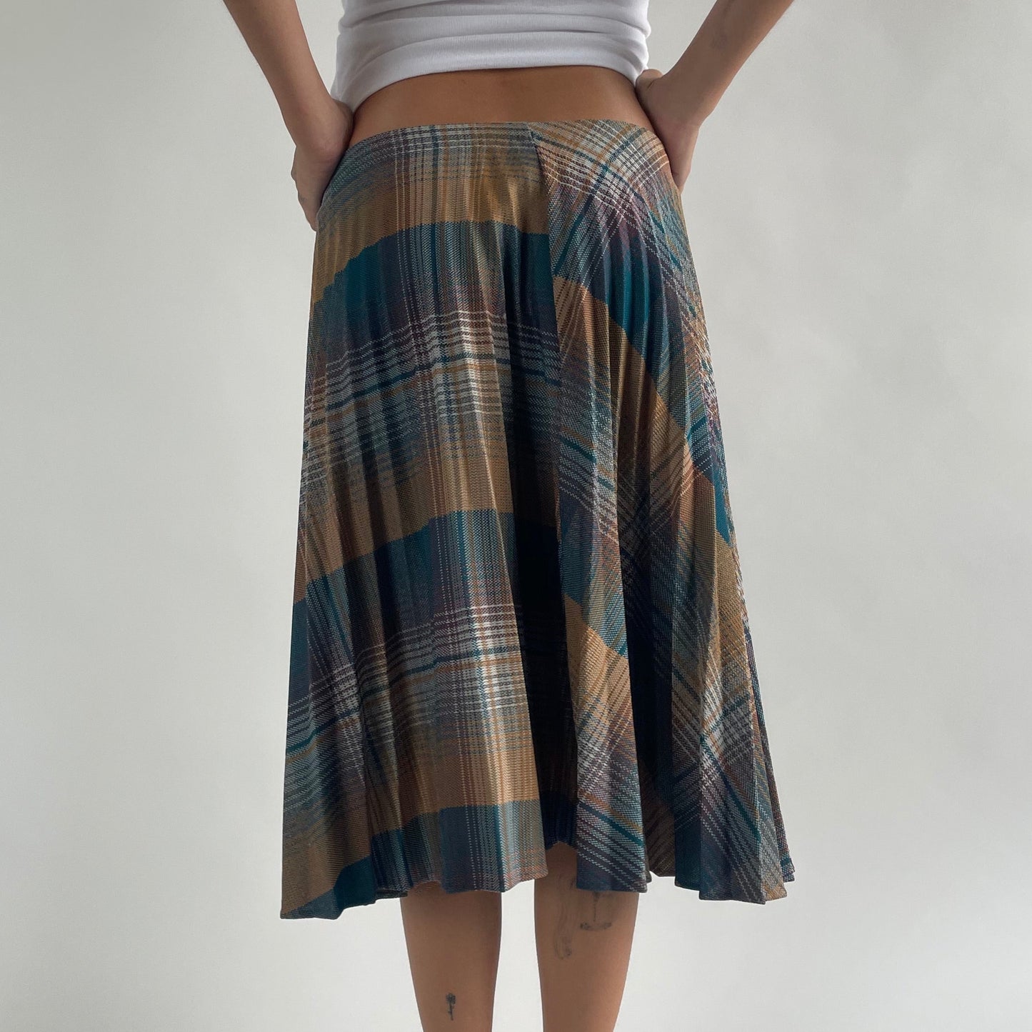 plaid pleated skirt