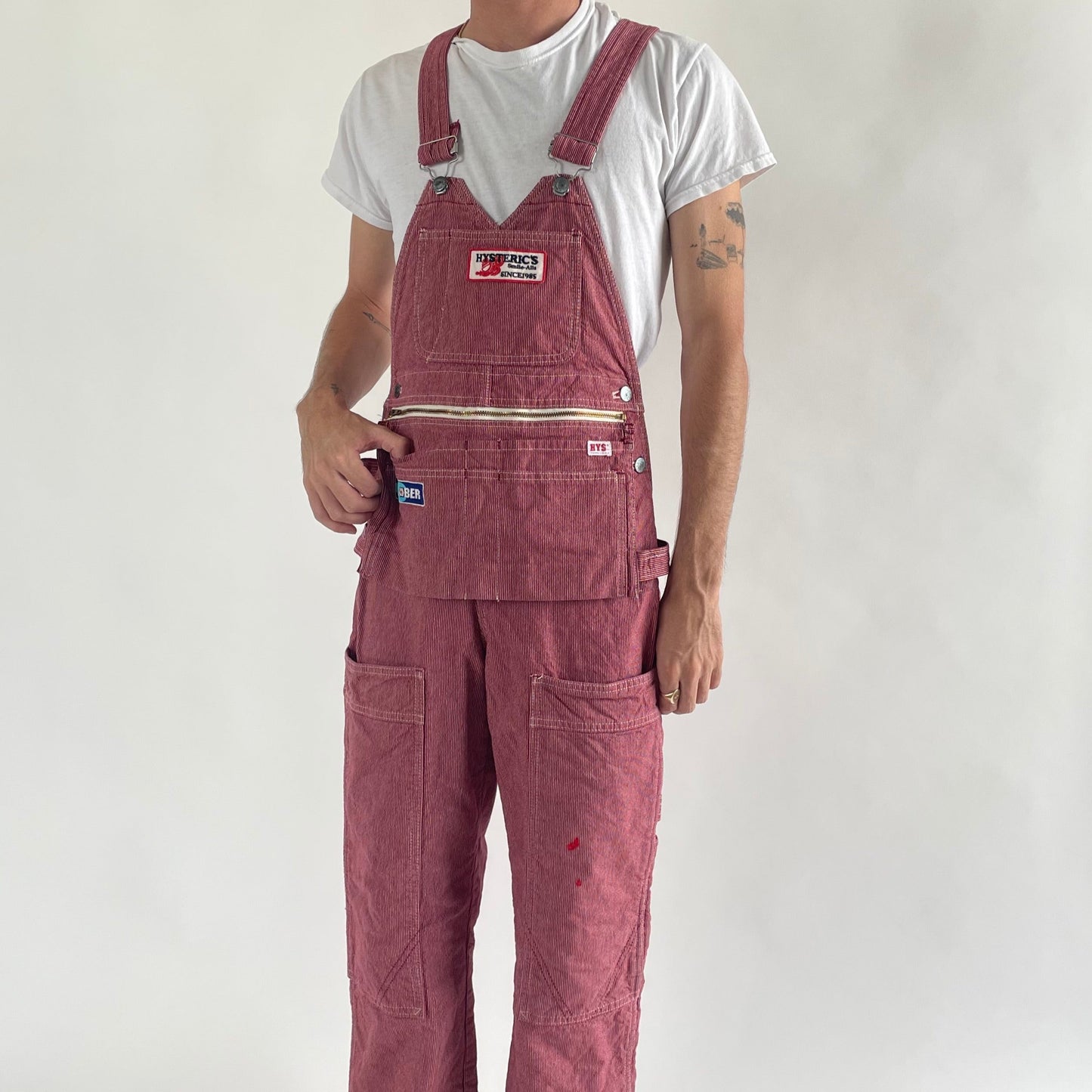 hysteric glamour red overalls