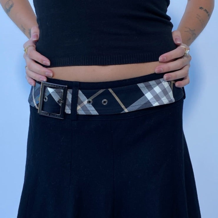 black burberry skirt